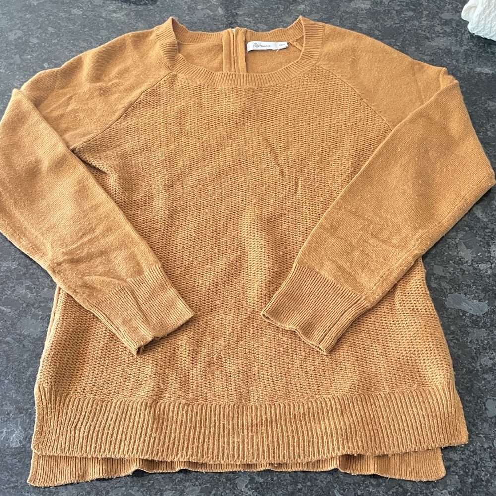 Reitmans Golden Brown Crew Neck Sweater